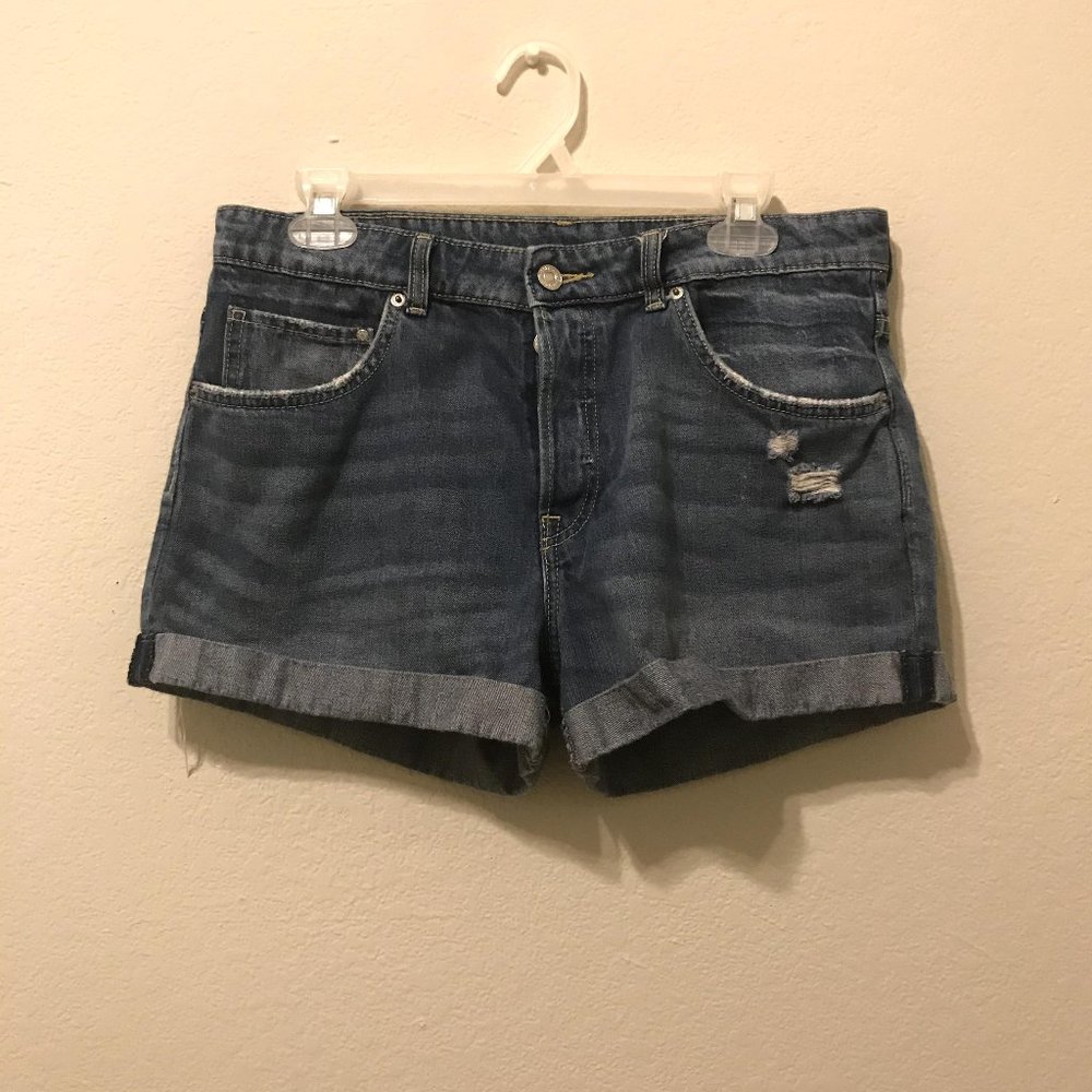 &Denim Boyfriend Shorts